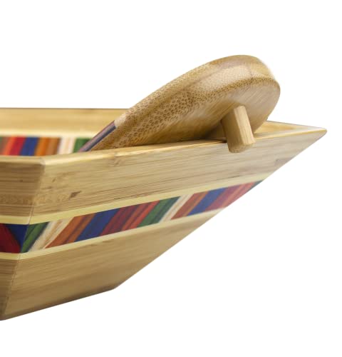 Baltique Marrakesh Collection 14" Salad Serving Bowl with Salad Hands (Marrakesh)