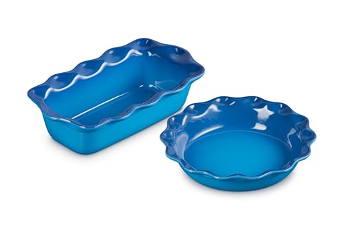 Stoneware 9" Fluted Pie and 9" Fluted Loaf Dish (Marseille)