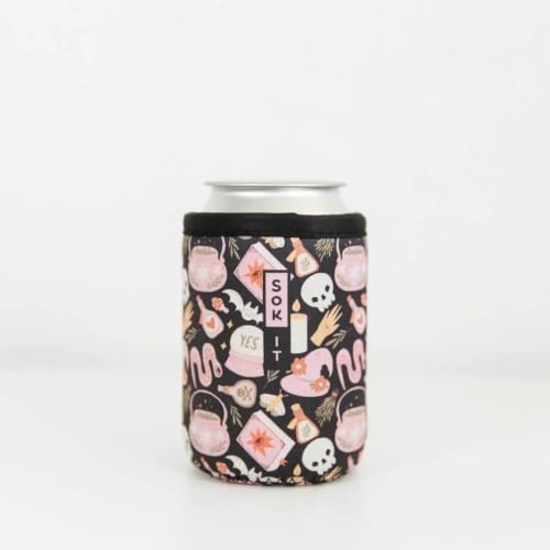 CanSok Sleeve for Beer & Soda Insulated Neoprene Cover (Spellbound / 12oz Can Sleeve)