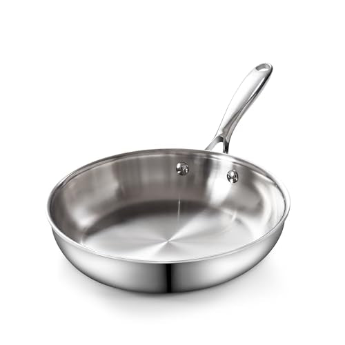 Multi Ply Clad Stainless Steel 10" Frying Pan (Silver / 10")