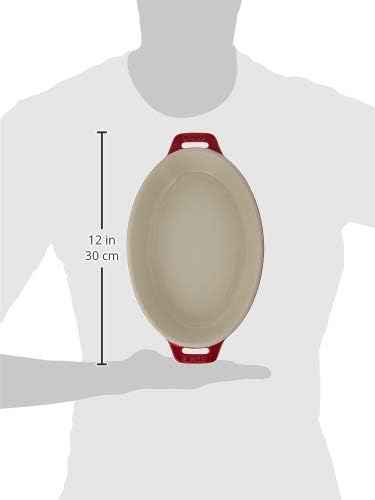 STAUB Ceramic Oval Baking Dish Set, 2-piece, Cherry