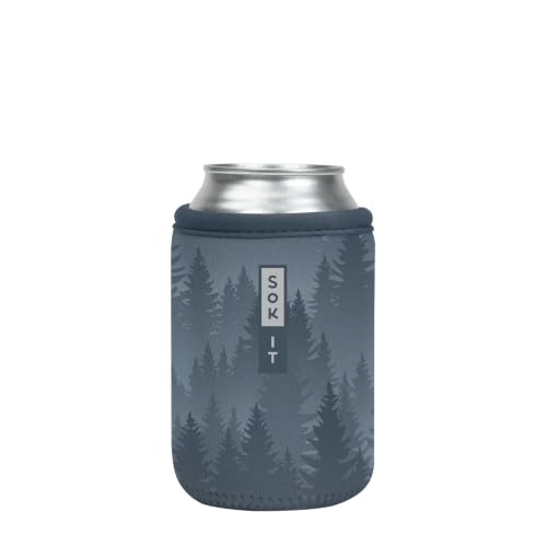 CanSok Sleeve for Beer & Soda Insulated Neoprene Cover (Foggy Woods / 12oz Can Sleeve)