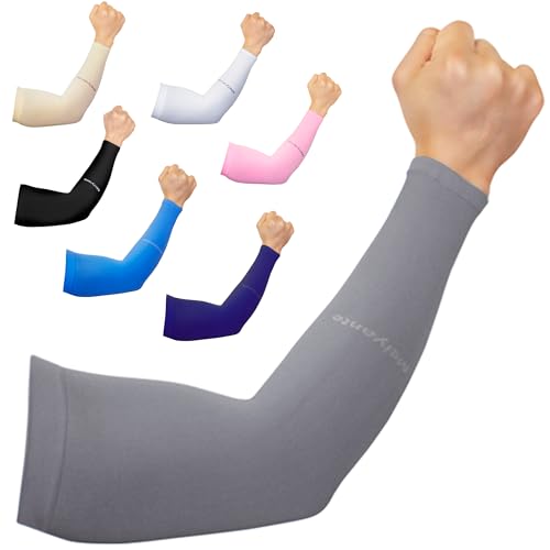 Arm Sleeves for Men & Women (Grey-wrist)