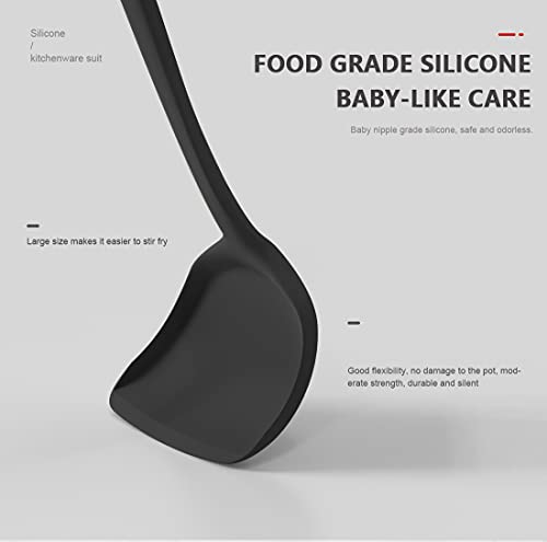 Silicone Cooking Utensils Set (Black)