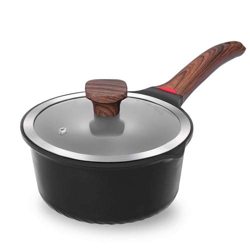 3QT Nonstick Saucepan (Black / 3 Quarts)