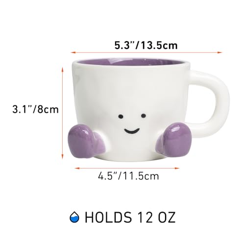 Cute Coffee Mug for Women (Purple)