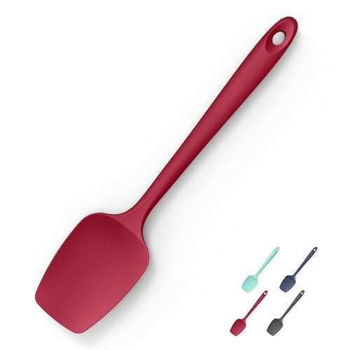 600°F Heat Resistant Silicone Large Spoon (11.4in (Spoon Spatula) / Red)