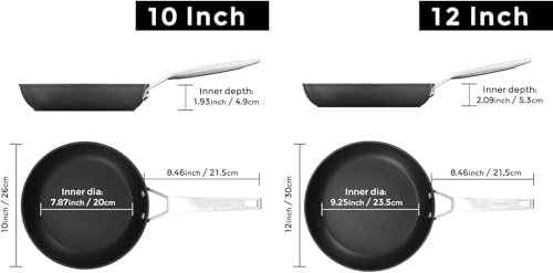 10 inch and 12 inch Non Stick Frying Pan Set (10 & 12 Inch Frying Pan Set)
