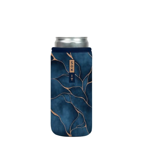 CanSok Sleeve for Beer & Soda Insulated Neoprene Cover (Midnight Hour / 12oz Slim Can Sleeve)