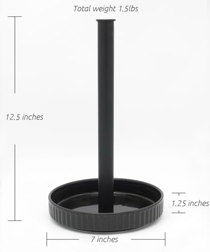 Paper Towel Holder Countertop (Classic Black)