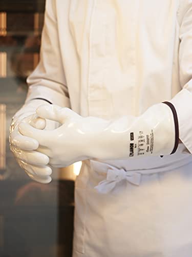 LANON 15" Liquid Silicone Oven Mitt (White Extra Long / XXL/11)