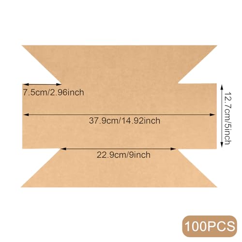 100 Pcs 9x5 in Loaf Pan Liners for Baking Bread Pan Parchment Paper (14.92*5 inch)