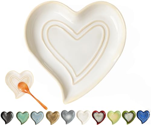 Ceramic Spoon Rest for Stove Top (Retro White)