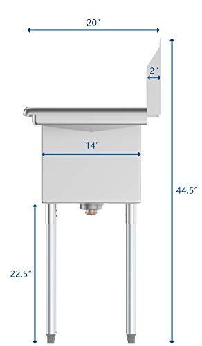 36" 3 Compartment Stainless Steel Triple Bowl NSF Commercial Kitchen Sink (Without Drainboard)