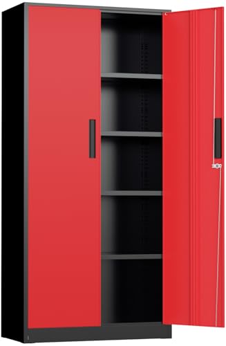 Storage Cabinet (Black Red / 71")