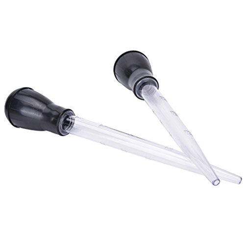 4 Pcs 11 Inch Turkey Baster with Rubber Bulb Extra Large Bulb Basters with Measuring Lines Turkey Baster Syringe Injector Needle for Cooking (4 Count)