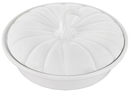 Stoneware Figural Pumpkin Baker with Lid (White)
