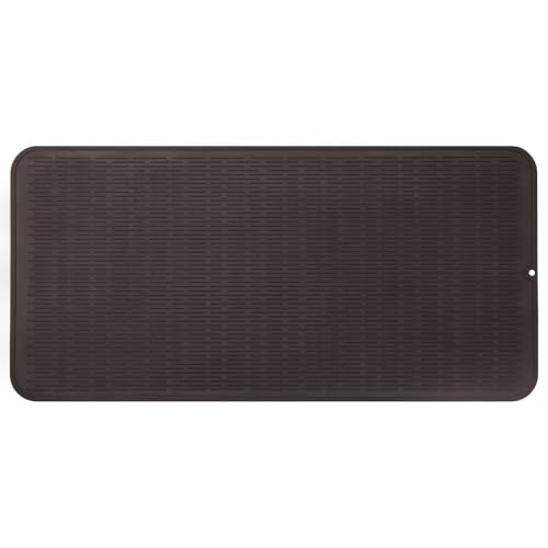 Silicone Dish Drying Mat for Multiple Usage (Coffee / 36"L x 18"W)