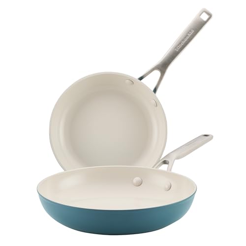 Hard Anodized Ceramic Induction Cookware Skillet Set (8.25-Inch & 10-Inch)
