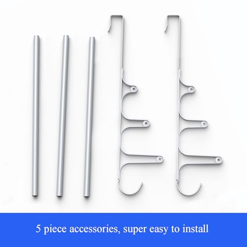 Over The Door Towel Rack (20.27"L / Silver Gray)