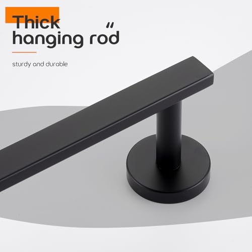 36 Inch Bathroom Towel Bar Bath Towel Rack Kitchen Towel Holder Long Towel Rails Wall Mounted SUS304 Stainless Steel Matte Black AN4001MB (Matte Black / 36-Inch)