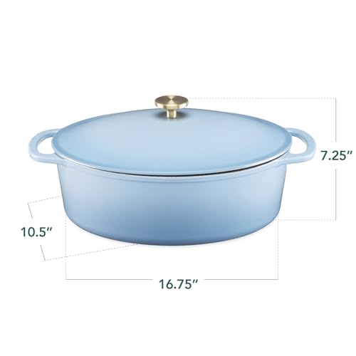 Oval 7.5 Quart Enamel Cast (Cornflower Blue / 7.5qt Oval)