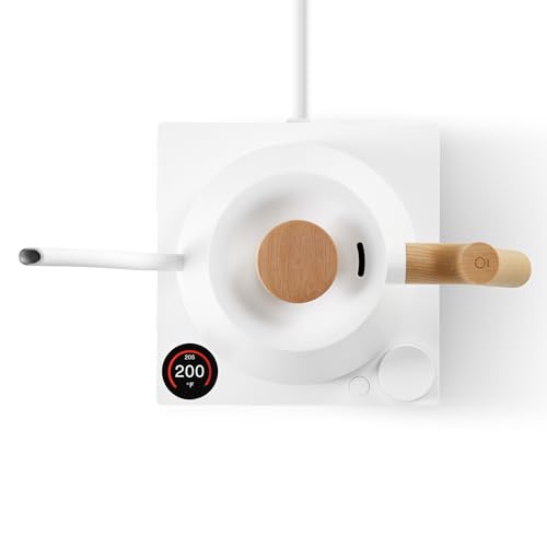 Stagg EKG Pro Gooseneck Electric Kettle (Matte White with Maple Wood Handle / EKG Pro)