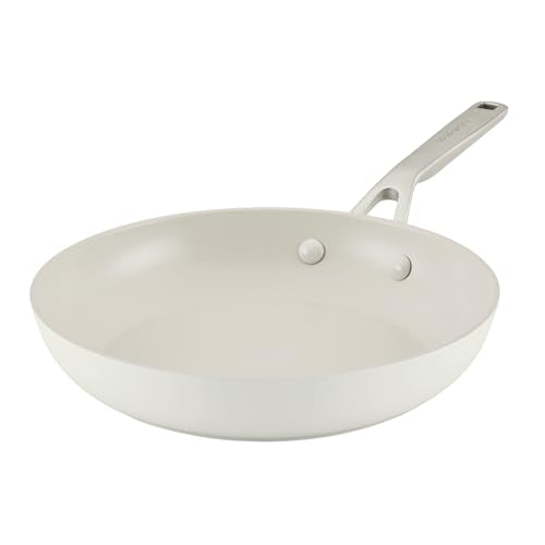 Hard Anodized Ceramic Nonstick Cookware Frying Pan (Porcelain White / 10 Inch)