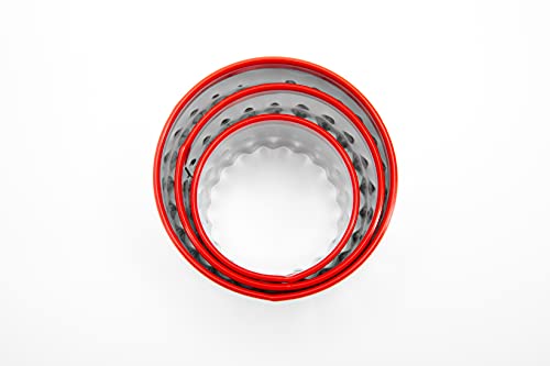 3Pcs Fluted Round Cookie Cutters