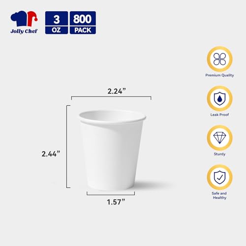 3 oz Disposable Bathroom Cups 800 Pack Paper Cups (3 oz-800 pack)
