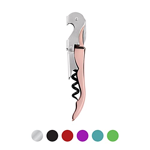 Truetap Double Hinged Waiter's Corkscrew Wine Opener (Rose Gold)