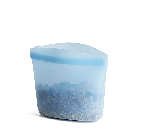 Premium Reusable Silicone Food Storage Bowl (Blue / 1-Cup)