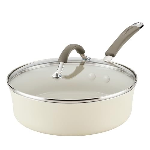 Cucina Ceramic Nonstick Saute Pan with Lid (Saute Pan (10") / Almond)