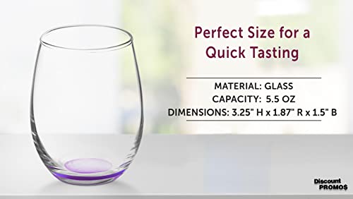 Stemless Wine Glasses by ARC 5.5 oz. Set of 12 (12 Count)