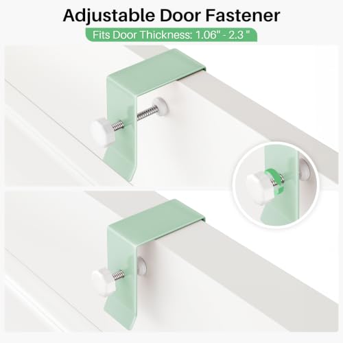 8 Tiers Over the Door Organizer (Green / 17" W x 6" D x 69" H)