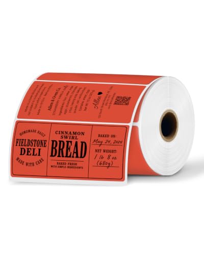4x2 Inch Thermal Labels (4"x2" / Red)