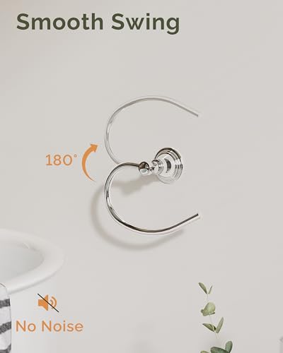 Chrome Towel Ring Wall Mounted for Bathroom (Chrome)