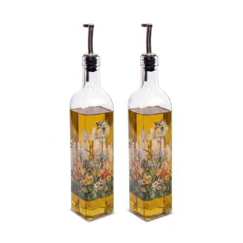 17oz Glass Olive Oil & Vinegar Dispenser Set
