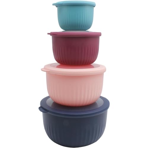 Prep Bowls with Lids (Navy / 8 Piece Set - Deep Bowls)