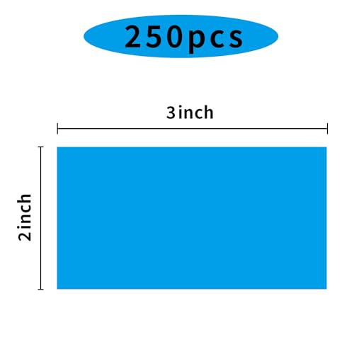 Colored Labels Stickers 3 x 2 Inch (Blue / 2*3 inch)