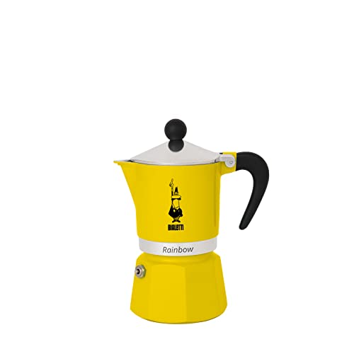 Rainbow Moka Pot in Yellow (3 Cups / Yellow)
