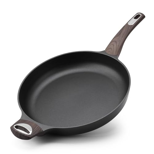 12.5in Nonstick Frying Pan Paella Pan (12.5 Inch / DARK Black)