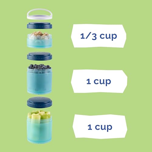 Disney Princess Stackable Snack Containers for Kids (1/3 cup+1 cup+1 cup)