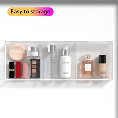 3 Section Acrylic Drawer Organizer Tray