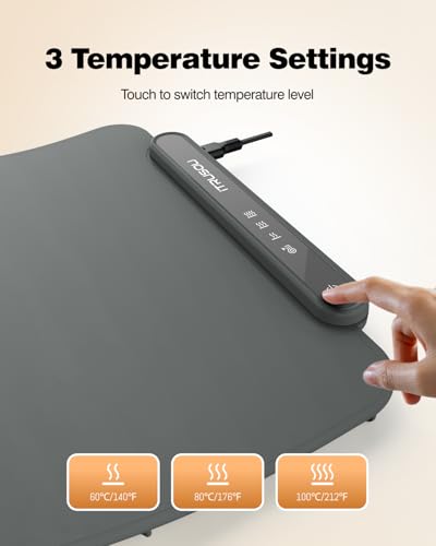 Food Warming Mat (18.5*12.8inch / Charcoal Gray)
