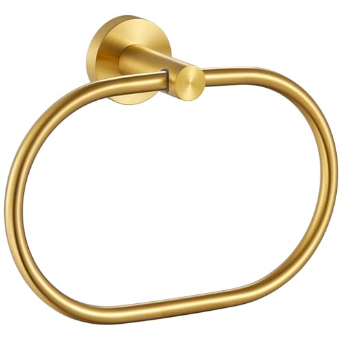 Brushed Gold Towel Ring (Oval - Brushed Gold)