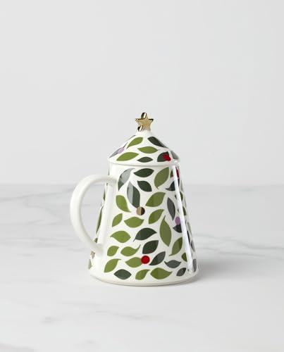 Evergreen Figural Tree Christmas Mug with Lid (Figural Tree Lidded Mug)