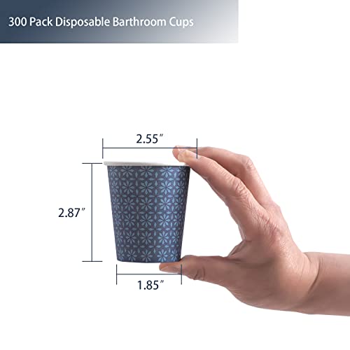 300 Pack 5 oz Paper Cups Disposable Bathroom Mouthwash Cups Navy (Navy / 5 oz-300)