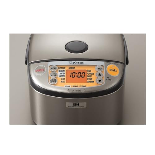 Np HCC18XH Induction Rice Cooker and Warmer (Stainless Dark Gray / 1.8 L / 10 cups uncooked rice)
