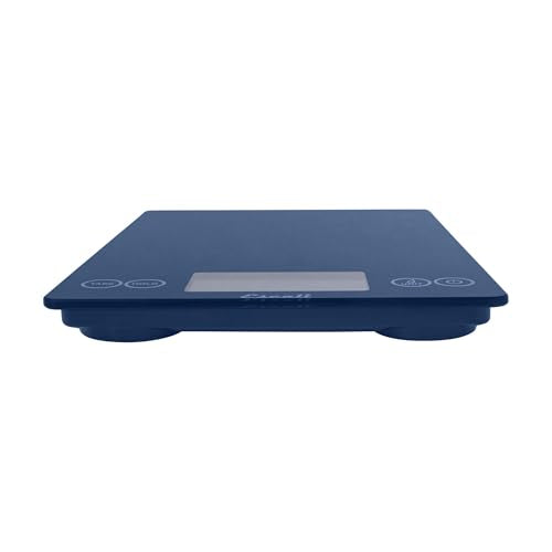 Arti Glass Food Scale Digital Countertop Kitchen (Blue Mirage / 9" x 6.5" x .75")